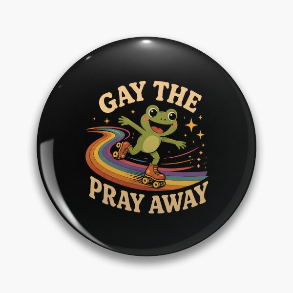 Item preview, Gay the Pray Away Vintage Rainbow Frog Art designed and sold by Marblaes00.