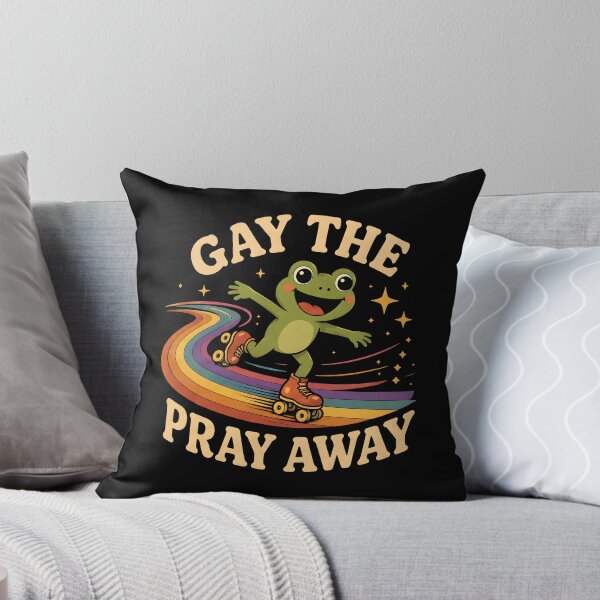 Item preview, Gay the Pray Away Vintage Rainbow Frog Art designed and sold by Marblaes00.