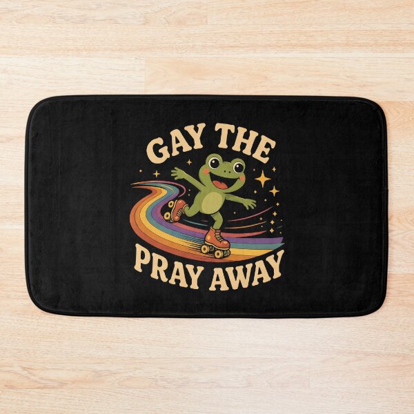 Item preview, Gay the Pray Away Vintage Rainbow Frog Art designed and sold by Marblaes00.