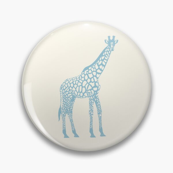 Item preview, Minimal Monochrome Giraffe Line Art Scandinavian Style Animal Illustration Dusty Blue designed and sold by Nasdigitalart.