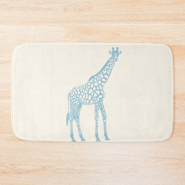 Item preview, Minimal Monochrome Giraffe Line Art Scandinavian Style Animal Illustration Dusty Blue designed and sold by Nasdigitalart.