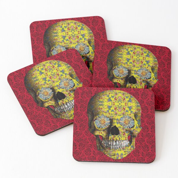 Item preview, Yellow Floral Skull V2 designed and sold by Diego-t.