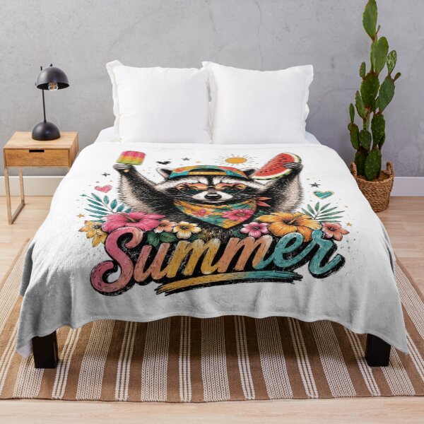 Item preview, Summer Raccoon, Beach Vibes Popsicle Watermelon Graphic, Cute Tropical Animal designed and sold by DesignDenDo ⭐⭐⭐⭐⭐.