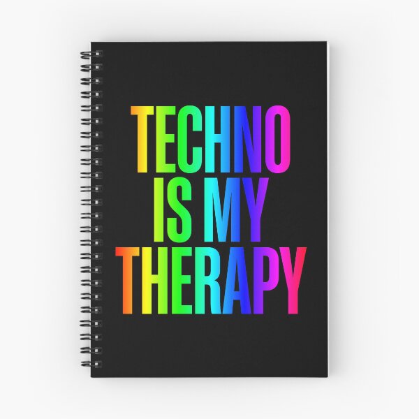 Item preview, Neon Rainbow Techno Is My Therapy Rave designed and sold by SPAZE-Typo.