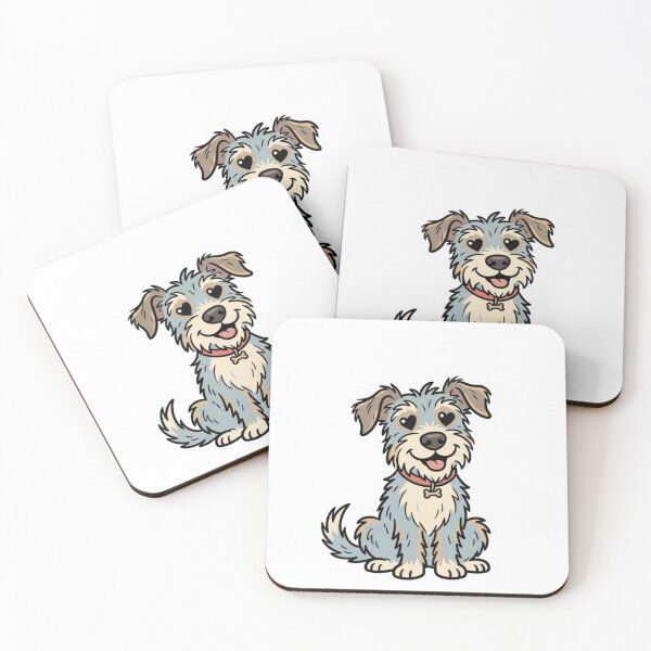 Item preview, Cute Scruffy Dog with Heart Eyes Cartoon designed and sold by Pixele.