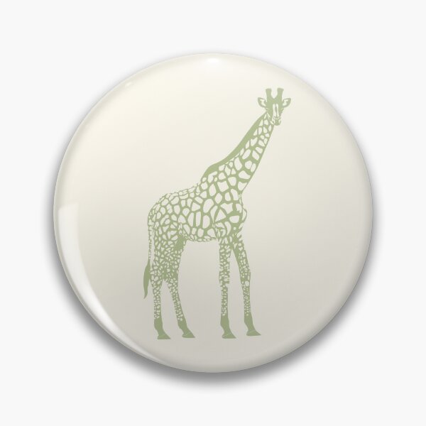 Item preview, Minimal Monochrome Giraffe Line Art Scandinavian Style Animal Illustration Sage Green designed and sold by Nasdigitalart.