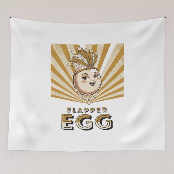 Item preview, Funny Egg 1920s Party Character Drawing designed and sold by ColeLaniTrading.