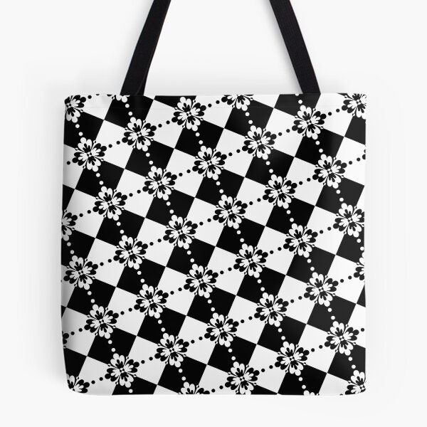 Item preview, Regal Black and White Dynamic Flow Alternating Floral Style designed and sold by Here's To Endless Possibilities.