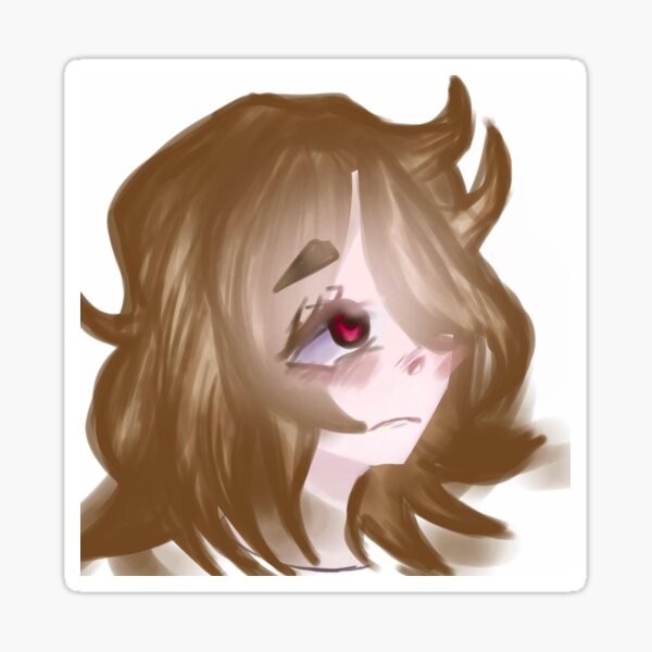 Item preview, Sad Anime Girl with Brown Hair Art designed and sold by Manga moshi .