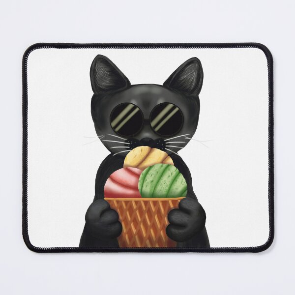 Item preview, The Midnight Café Familiars | Pastel Goth Dessertcore Black Cat Kawaii Art designed and sold by More Prussian Blue.