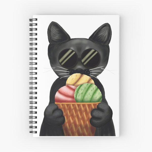 Item preview, The Midnight Café Familiars | Pastel Goth Dessertcore Black Cat Kawaii Art designed and sold by More Prussian Blue.