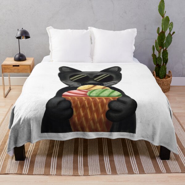 Item preview, The Midnight Café Familiars | Pastel Goth Dessertcore Black Cat Kawaii Art designed and sold by More Prussian Blue.