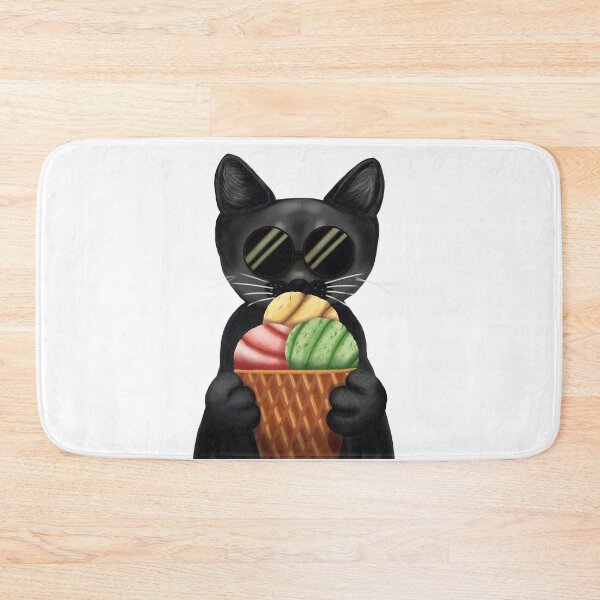 Item preview, The Midnight Café Familiars | Pastel Goth Dessertcore Black Cat Kawaii Art designed and sold by More Prussian Blue.