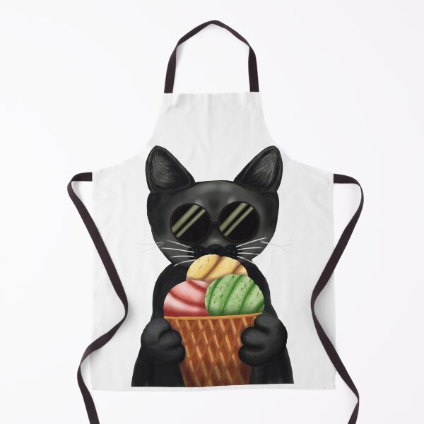 Item preview, The Midnight Café Familiars | Pastel Goth Dessertcore Black Cat Kawaii Art designed and sold by More Prussian Blue.