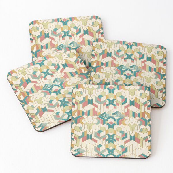 Item preview, Modern Danchong: Vibrant Geometric Cloud Seamless Pattern designed and sold by SOOstudio73.
