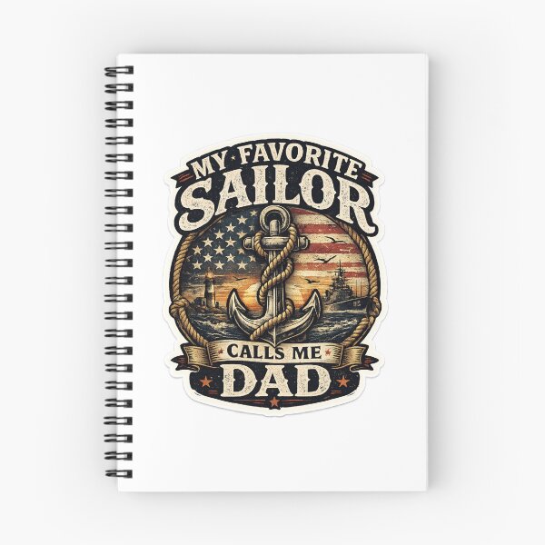 Item preview, My Favorite Sailor Calls Me Dad Vintage Nautical Father Gift Artwork designed and sold by JustCrafted.