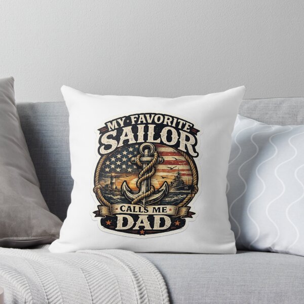 Item preview, My Favorite Sailor Calls Me Dad Vintage Nautical Father Gift Artwork designed and sold by JustCrafted.