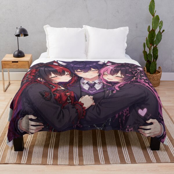 Item preview, Gothic Neko Trio – Dark Anime Cat Girls & Boy designed and sold by Revyra.