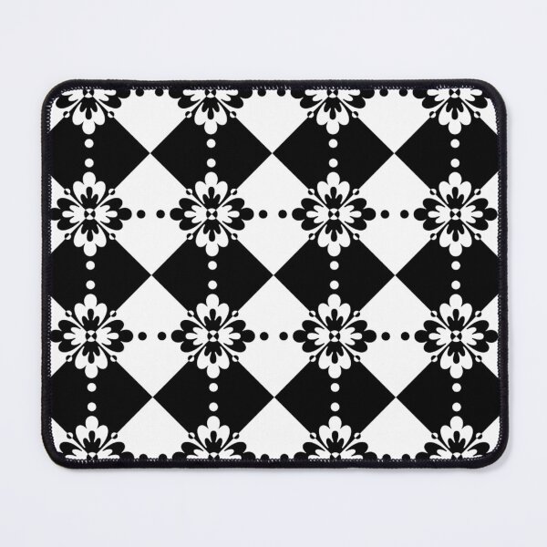 Aperçu de l'œuvre Impression royale en noir et blanc, grand format, style floral alterné créée et vendue par Here's To Endless Possibilities.