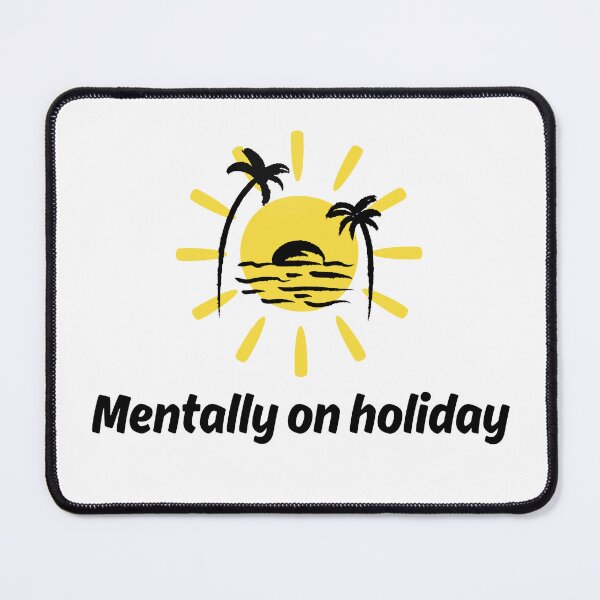 Item preview, Mentally on Holiday Funny Summer Mug | Beach Sunset Coffee Cup | Tropical Vacation Gift designed and sold by TheEkyShop.
