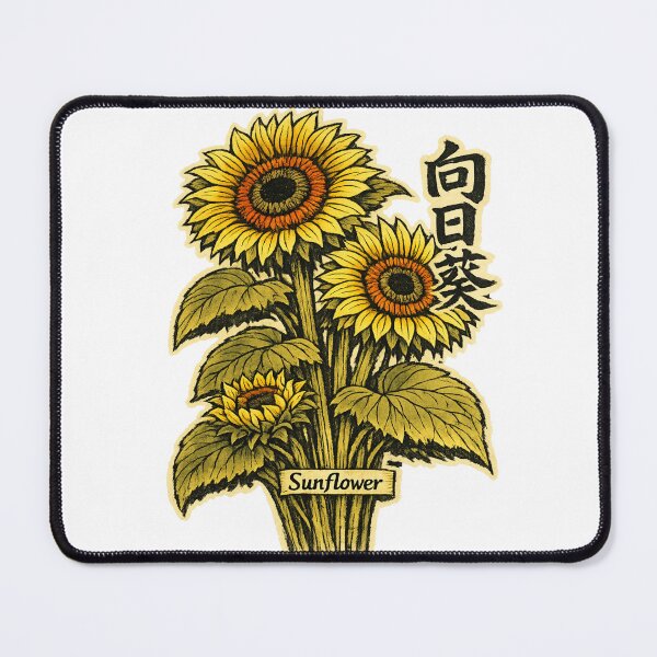 Item preview, Vintage Japanese Ukiyo-e Style Sunflower Art designed and sold by SakuraMarket26.