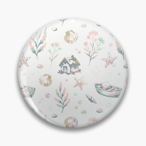 Item preview, Soft Coastal Cottage Decor | Pastel Seaside Pattern designed and sold by Mellowtint Studio.