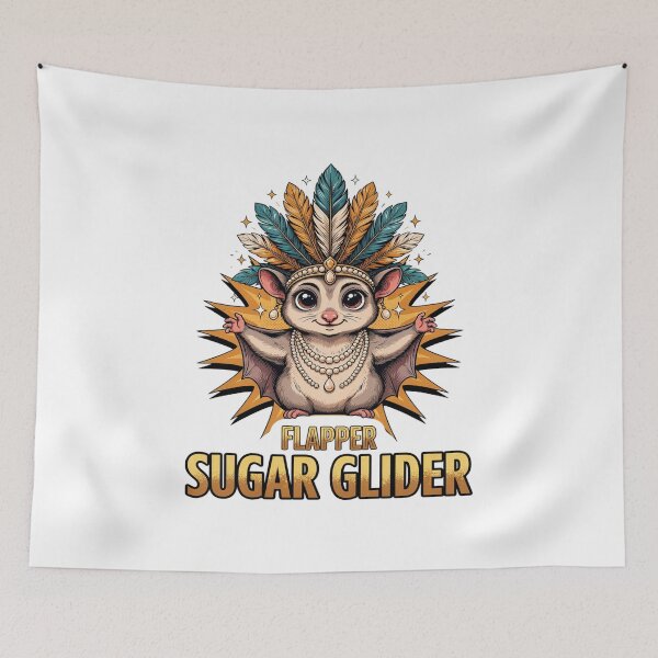 Item preview, Cute Marsupial with Plumed Headpiece & Beads designed and sold by ColeLaniTrading.