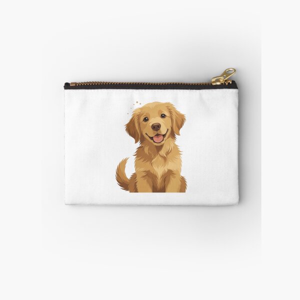 Item preview, Happy Golden Retriever Puppy Illustration designed and sold by Inkyaccessories.