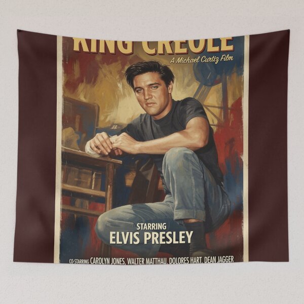 Item preview, Elvis Presley King Creole 1958 Movie Retro Art Poster designed and sold by ElvisVintagePosters.