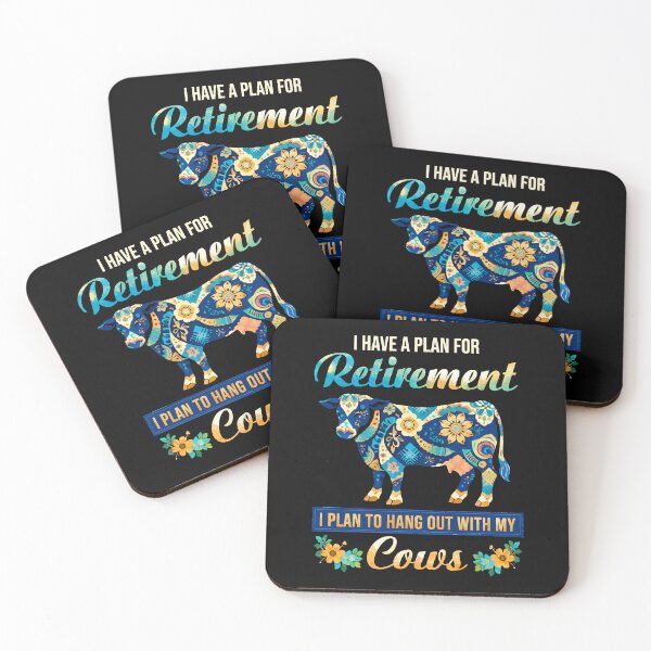 Item preview, Retirement Plan Hang Out With My Cows - Funny Floral Cow Art designed and sold by BendyBeasts.