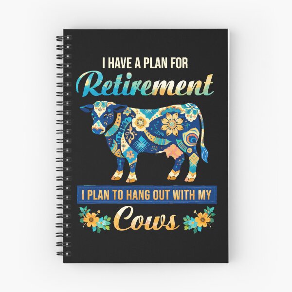 Item preview, Retirement Plan Hang Out With My Cows - Funny Floral Cow Art designed and sold by BendyBeasts.