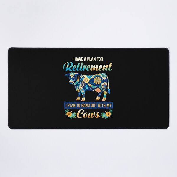 Item preview, Retirement Plan Hang Out With My Cows - Funny Floral Cow Art designed and sold by BendyBeasts.