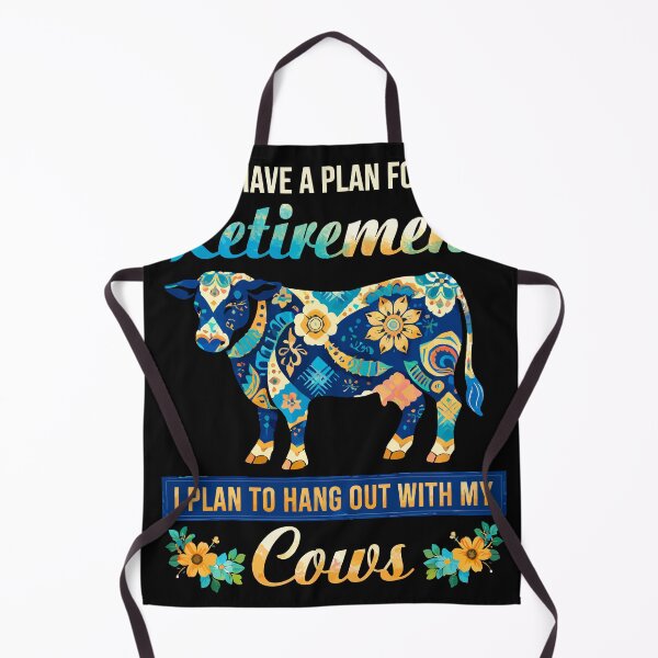 Item preview, Retirement Plan Hang Out With My Cows - Funny Floral Cow Art designed and sold by BendyBeasts.