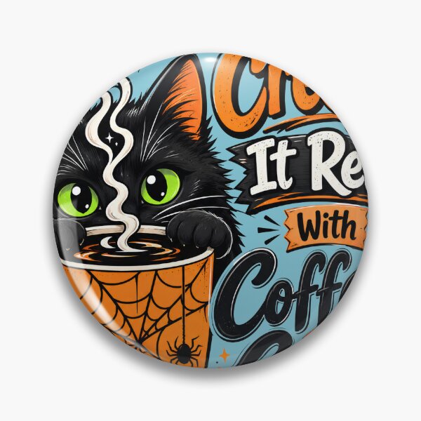 Item preview, Creepin' It Real Halloween Coffee Cat Spooky Tee designed and sold by Retro Rascals Co..