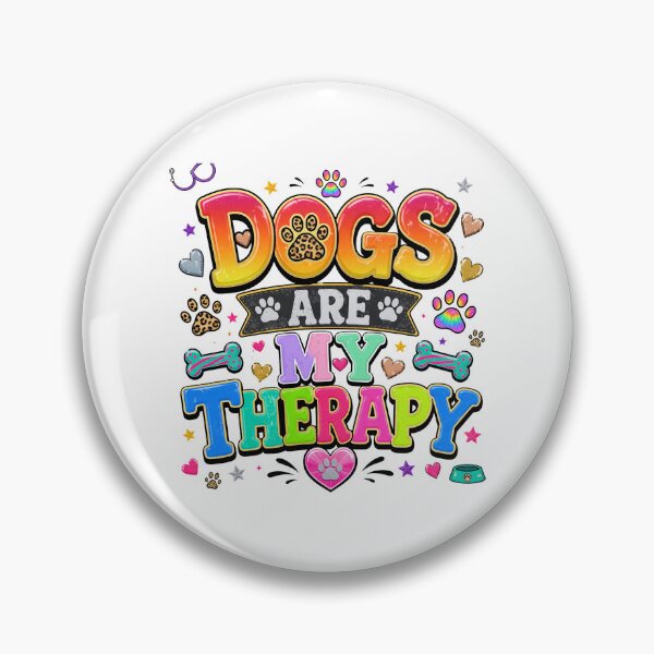 Item preview, Dogs Are My Therapy Colorful Pet Lover Design designed and sold by SoyLamderma.