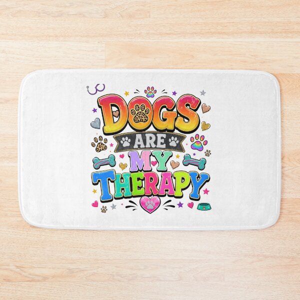 Artikelvorschau, Hunde sind meine Therapie – farbenfrohes Design für Tierliebhaber entworfen und verkauft von SoyLamderma.