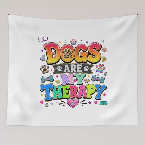 Item preview, Dogs Are My Therapy Colorful Pet Lover Design designed and sold by SoyLamderma.