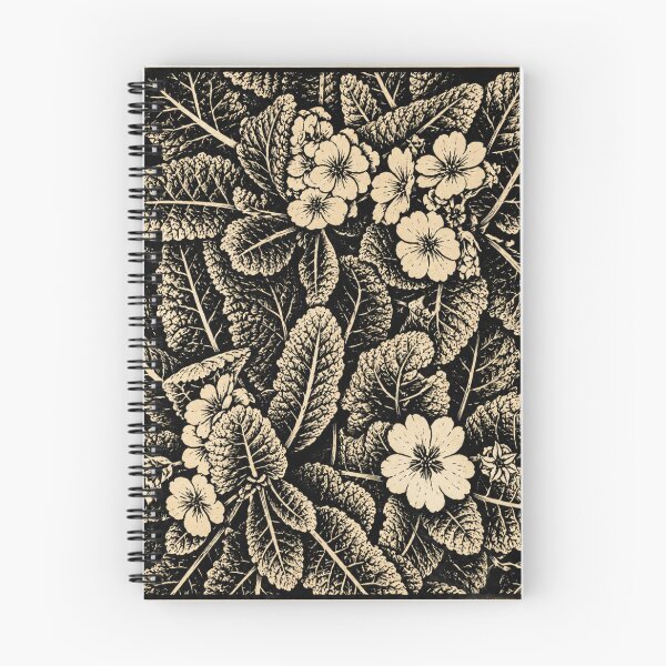 Item preview,  Tiny Flowers on Leaves | Botanical Linocut designed and sold by Linoluca.