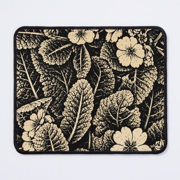 Item preview,  Tiny Flowers on Leaves | Botanical Linocut designed and sold by Linoluca.
