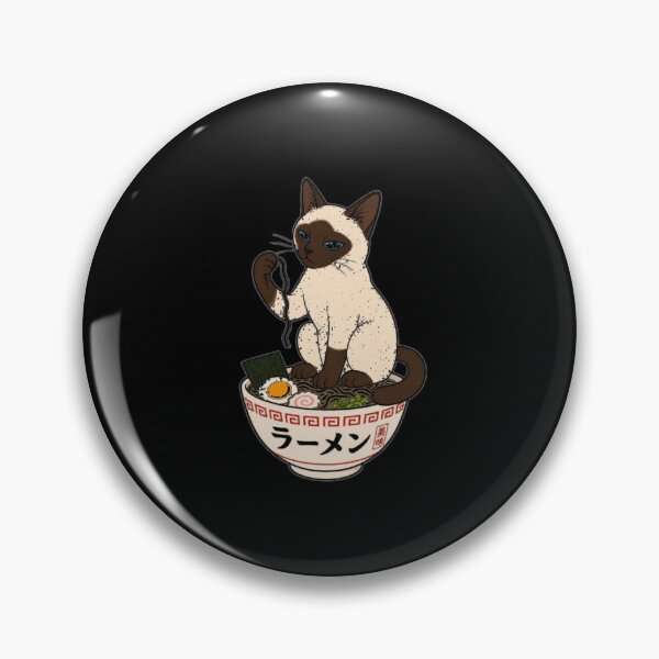 Item preview,  cat eating ramen Minimalist Siamese Cat Ramen - Modern Graphic Line Art Neko designed and sold by Uglyandcute.