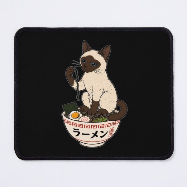 Item preview,  cat eating ramen Minimalist Siamese Cat Ramen - Modern Graphic Line Art Neko designed and sold by Uglyandcute.