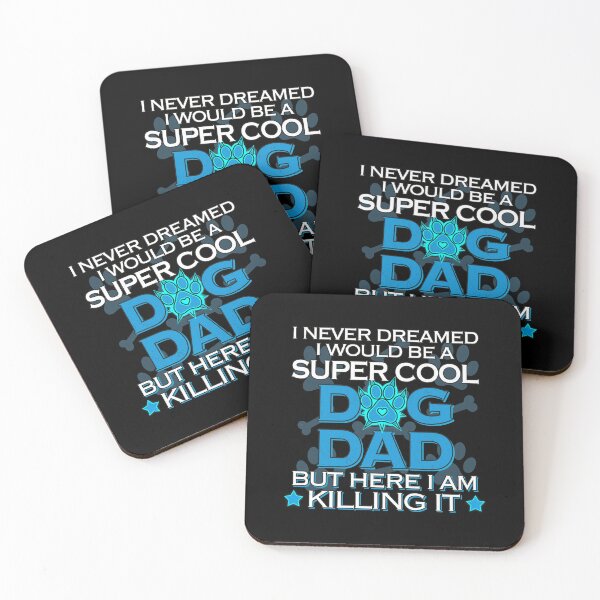 Item preview, Super Cool Dog Dad Killing It Typography designed and sold by SoyLamderma.