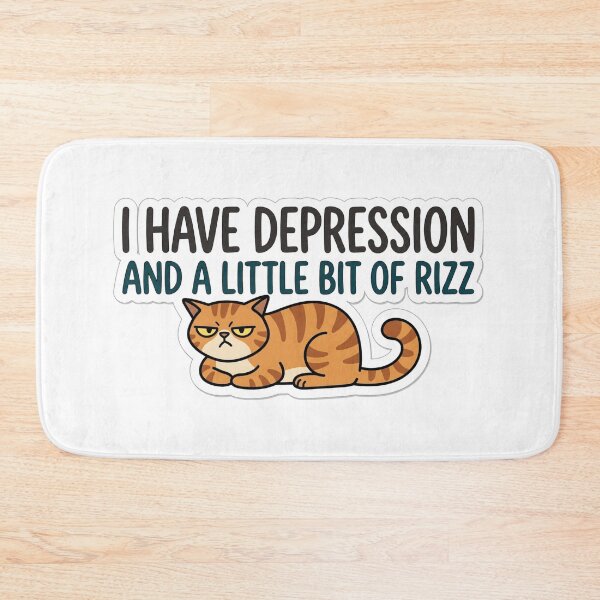 Item preview, Grumpy Cat Depression & Rizz Quote designed and sold by Pixele.