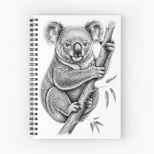 Item preview, Koala - Realistic Minimalistic Black and White designed and sold by Minimalisticaly.