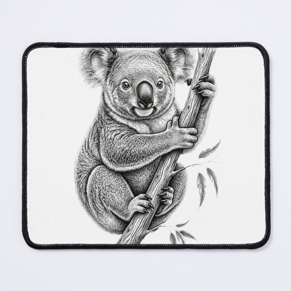Item preview, Koala - Realistic Minimalistic Black and White designed and sold by Minimalisticaly.
