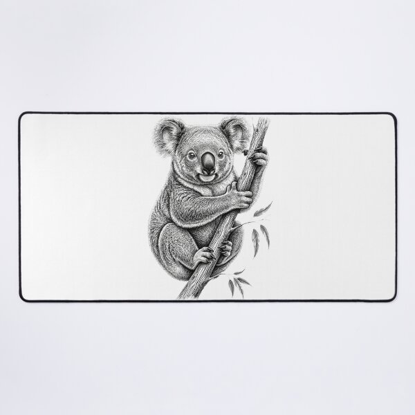 Item preview, Koala - Realistic Minimalistic Black and White designed and sold by Minimalisticaly.