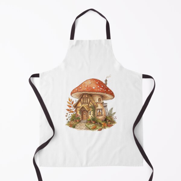 Item preview, Cozy Autumn Mushroom Cottage Watercolor designed and sold by Pixele.