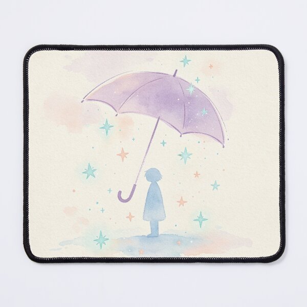 Item preview, Protected by Stars - Dreamy Pastel Watercolor Umbrella Art designed and sold by Chaos world.