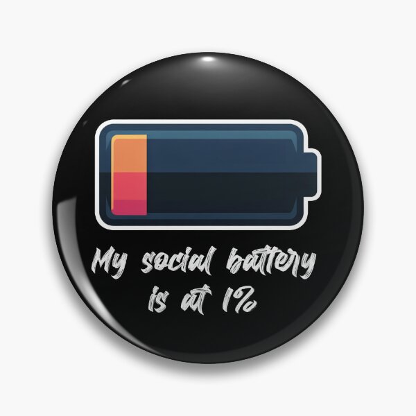 Item preview, My Social Battery Is At 1% - Funny Introvert Gift T-Shirt designed and sold by Art JSMY.
