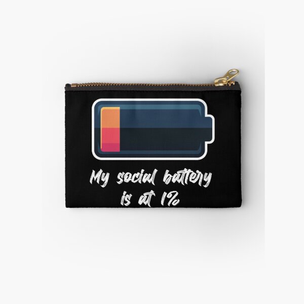 Item preview, My Social Battery Is At 1% - Funny Introvert Gift T-Shirt designed and sold by Art JSMY.